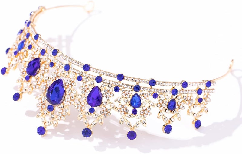 FORSEVEN Crystal Tiaras for Women, Wedding Tiaras and Crowns for Women Tiaras for Birthday Party Princess Crown Hair Accessories Bride Rhinestone Christmas Decorations Headband - Image 4